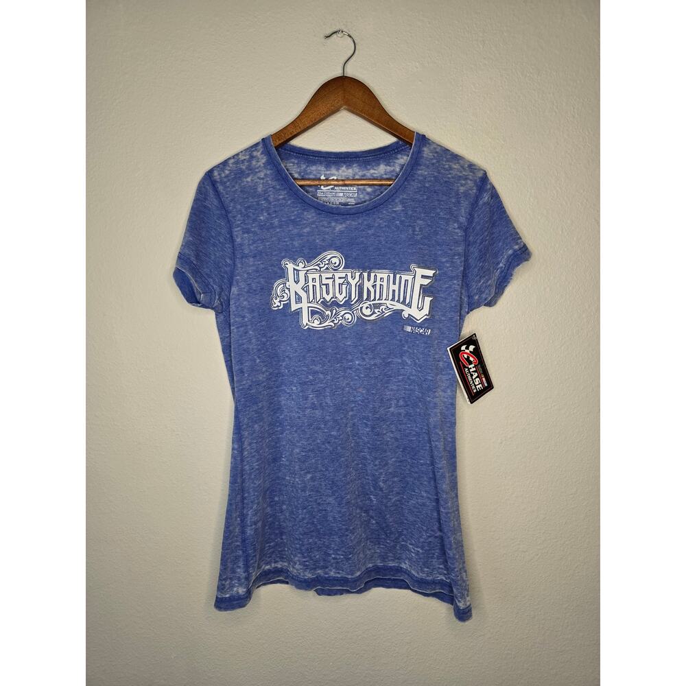 Kasey Kahne Shirt Chase Authentic Womens Large Blue Short Sleeve Nascar Tee